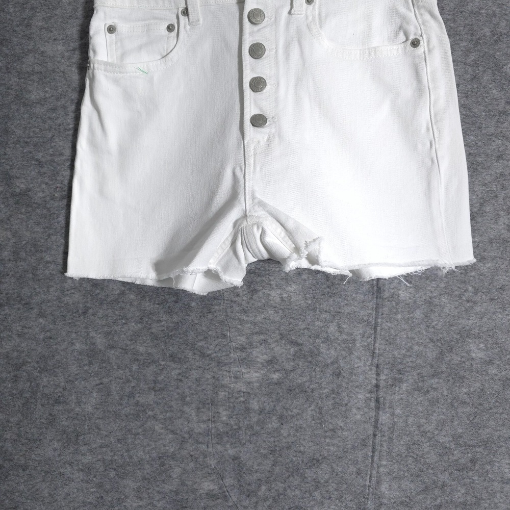 Gap Denim Shorts White Size 6 28 Cigarette Optic White Hot Pants For Good Cotton - Picture 2 of 15